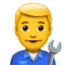 Man Mechanic emoji on Apple